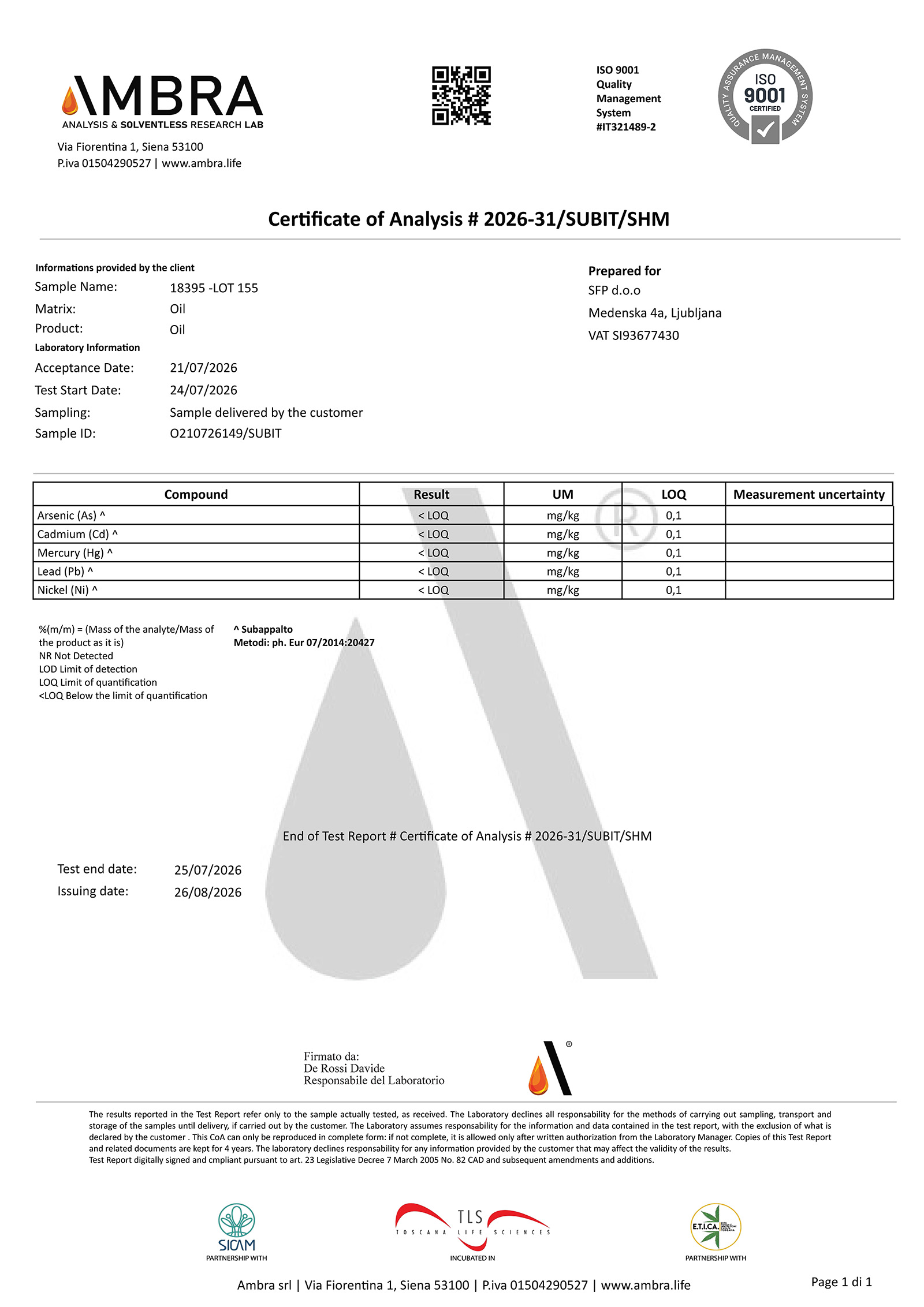 Laboratorijska analiza